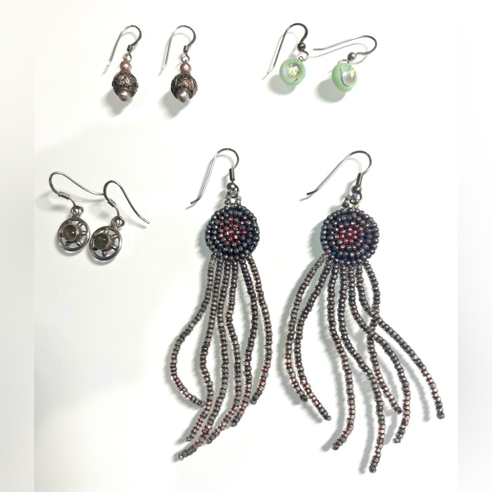 4 Sets Dangle Earrings
